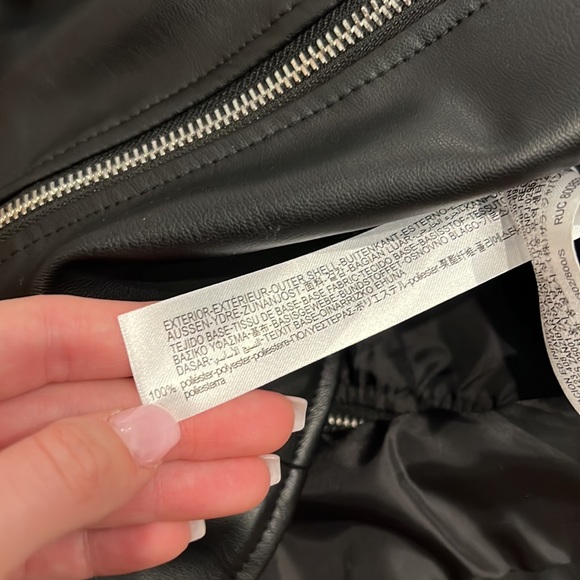 ZARA FAUX LEATHER ZIPPER JACKET - Picture 9 of 10